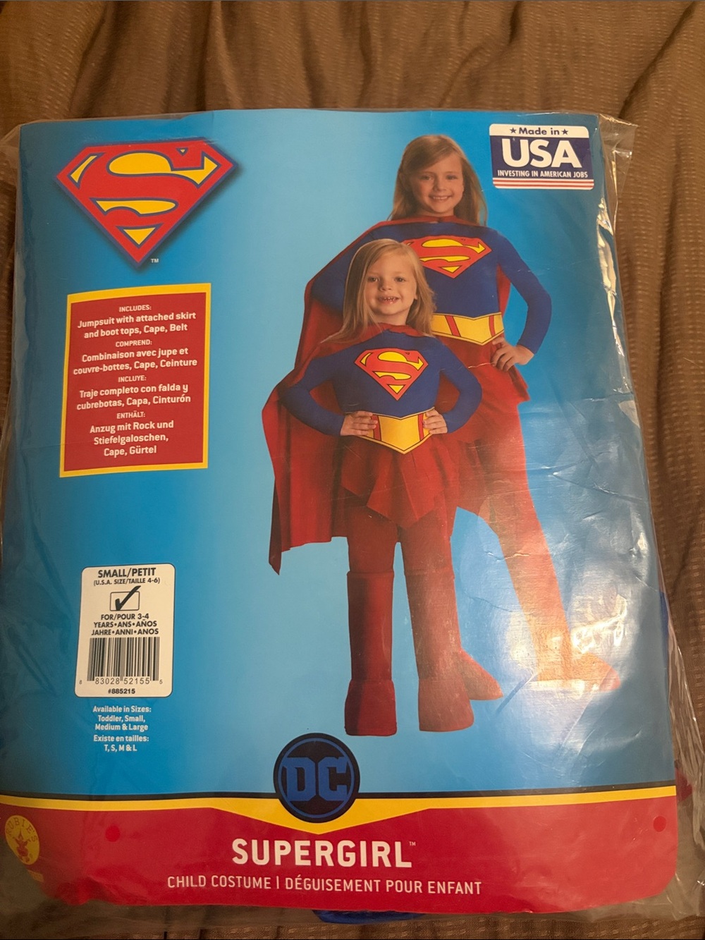 DC Supergirl Kids Costume